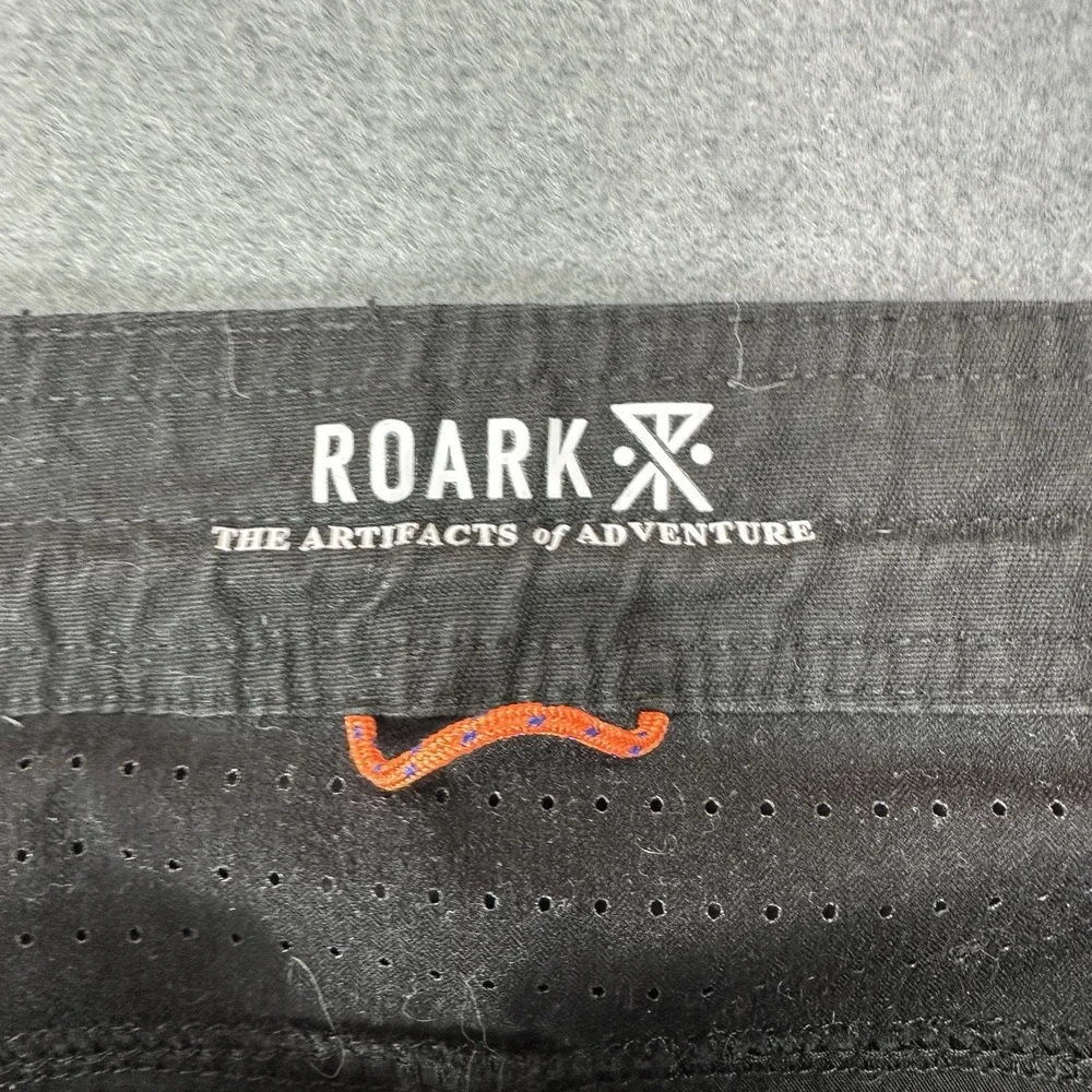 Roark Layover Traveler Pants Mens 38 Black Drawstring Travel Casual Nylon Blend - Picture 2 of 9